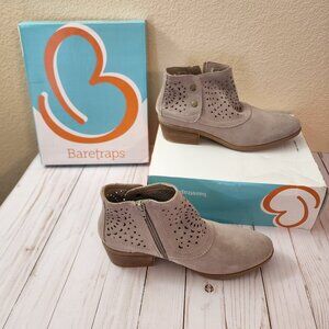 BareTraps Gaige Suede Leather Bootie Cobblestone Taupe 10 W Fall Wardrobe ZipUp
